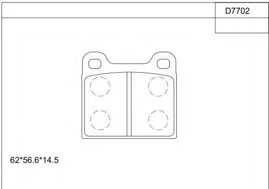 ASIMCO KD7702 Комплект тормозных колодок, дисковый тормоз