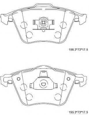 ASIMCO KD7798H Комплект тормозных колодок, дисковый тормоз