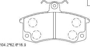 ASIMCO KD8702 Комплект тормозных колодок, дисковый тормоз