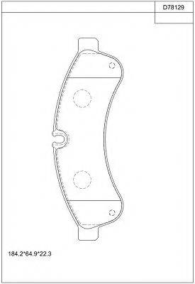 ASIMCO KD78129 Комплект тормозных колодок, дисковый тормоз