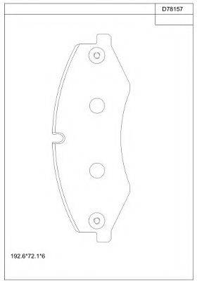 ASIMCO KD78157 Комплект тормозных колодок, дисковый тормоз