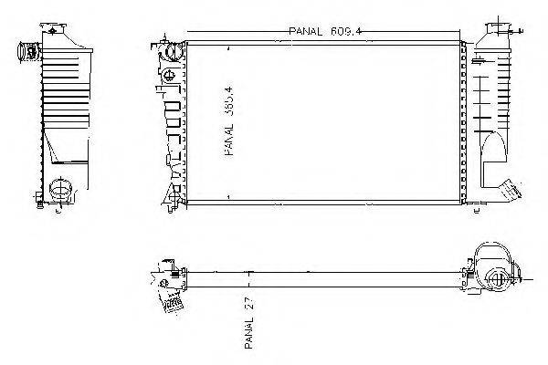 ORDONEZ 1020831809 Радиатор, охлаждение двигателя