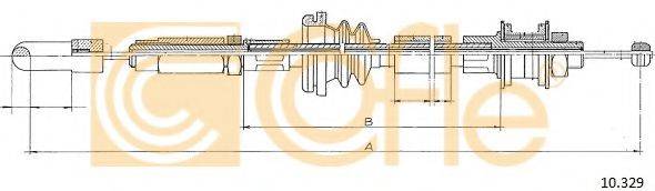 COFLE 10329 Трос, управление сцеплением