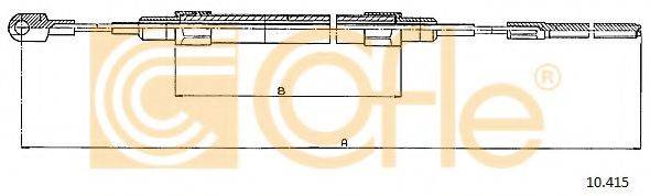 COFLE 10415 Трос, стояночная тормозная система