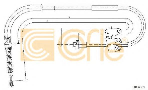 COFLE 104301 Трос, стояночная тормозная система