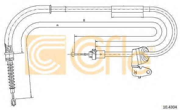 COFLE 104304 Трос, стояночная тормозная система