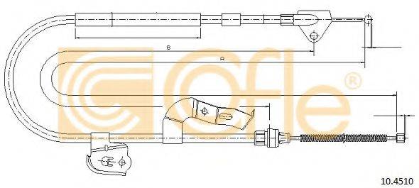 COFLE 104510 Трос, стояночная тормозная система