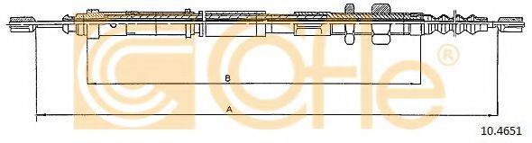 COFLE 104651 Трос, стояночная тормозная система