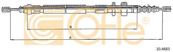 COFLE 104683 Трос, стояночная тормозная система