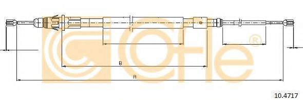 COFLE 104717 Трос, стояночная тормозная система