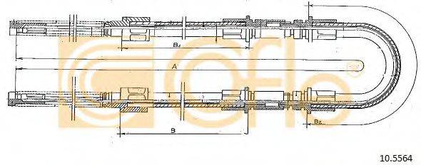 COFLE 105564 Трос, стояночная тормозная система