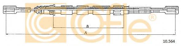 COFLE 10564 Трос, стояночная тормозная система