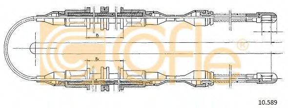 COFLE 10589 Трос, стояночная тормозная система