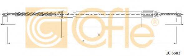 COFLE 106683 Трос, стояночная тормозная система