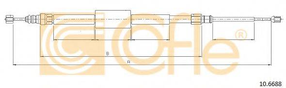 COFLE 106688 Трос, стояночная тормозная система