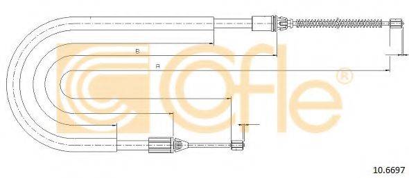 COFLE 106697 Трос, стояночная тормозная система