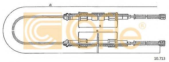 COFLE 10713 Трос, стояночная тормозная система