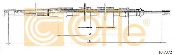 COFLE 107372 Трос, стояночная тормозная система