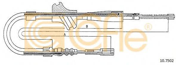 COFLE 107502 Трос, стояночная тормозная система