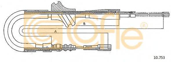 COFLE 10753 Трос, стояночная тормозная система