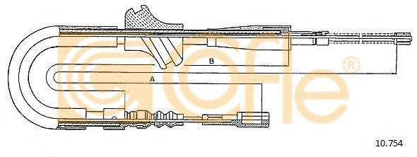 COFLE 10754 Трос, стояночная тормозная система