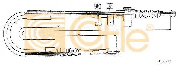 COFLE 107582 Трос, стояночная тормозная система
