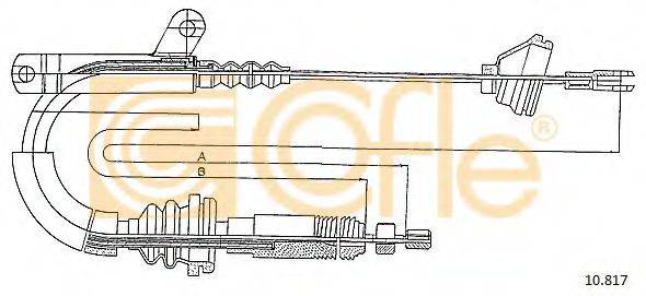 COFLE 10817 Трос, стояночная тормозная система