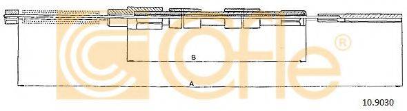 COFLE 109030 Трос, стояночная тормозная система
