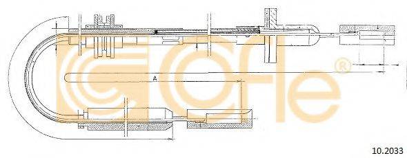 COFLE 102033 Трос, управление сцеплением