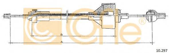 COFLE 10297 Трос, управление сцеплением