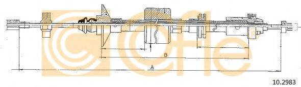 COFLE 102983 Трос, управление сцеплением