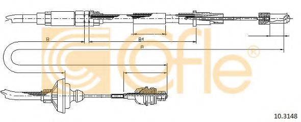 COFLE 103148 Трос, управление сцеплением