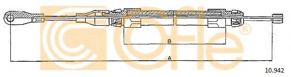 COFLE 10942 Трос, стояночная тормозная система