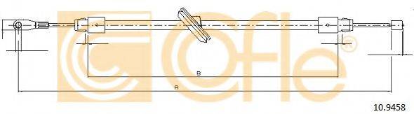 COFLE 109458 Трос, стояночная тормозная система
