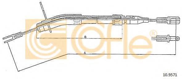 COFLE 109571 Трос, стояночная тормозная система