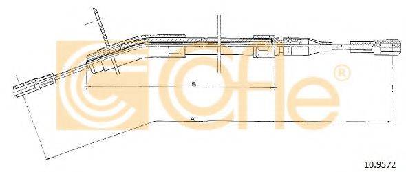 COFLE 109572 Трос, стояночная тормозная система