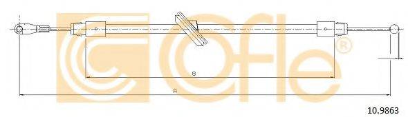 COFLE 109863 Трос, стояночная тормозная система