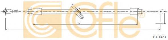 COFLE 109870 Трос, стояночная тормозная система