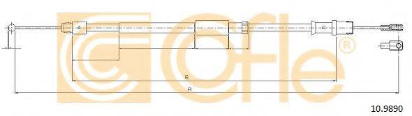 COFLE 109890 Трос, стояночная тормозная система