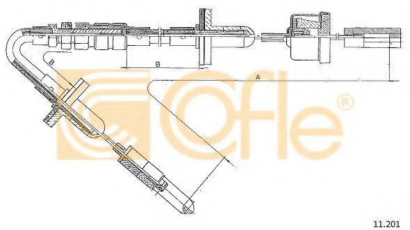 COFLE 11201 Трос, управление сцеплением