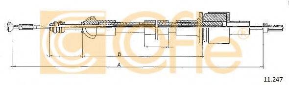 COFLE 11247 Трос, управление сцеплением