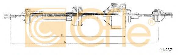 COFLE 11287 Трос, управление сцеплением