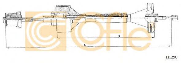 COFLE 11290 Трос, управление сцеплением