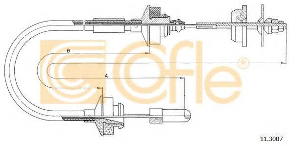 COFLE 113007 Трос, управление сцеплением