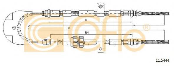 COFLE 115444 Трос, стояночная тормозная система