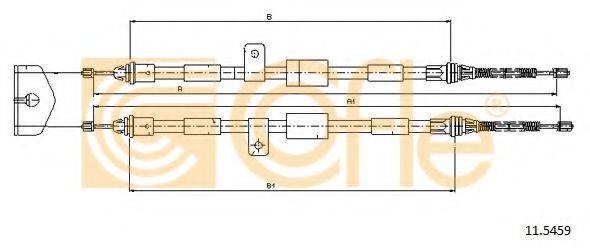 COFLE 115459 Трос, стояночная тормозная система