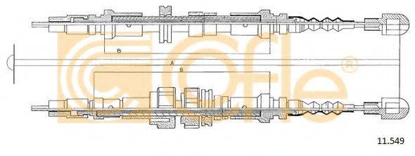 COFLE 11549 Трос, стояночная тормозная система