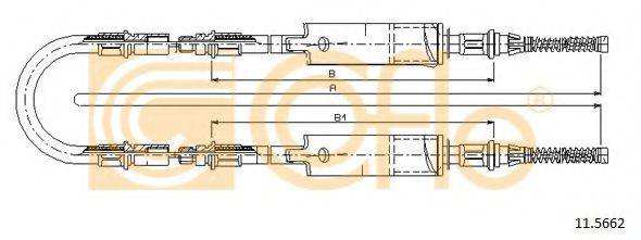 COFLE 115662 Трос, стояночная тормозная система