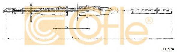 COFLE 11574 Трос, стояночная тормозная система