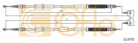 COFLE 115772 Трос, стояночная тормозная система